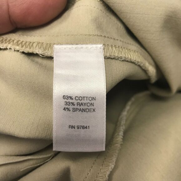 J. Jill Pant Womens 2 Tan Pull On Elastic Waist Flat Front Mid Rise Slim Leg - Picture 6 of 11